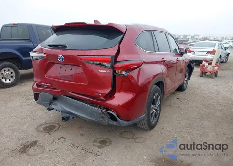 2020 Toyota Highlander Hybrid Xle z USA, uszkodzony, nr VIN 5TDHARAH1LS503241